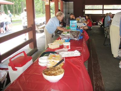 The Place
Mary Lou at the Cold Food Table.
