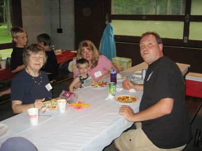 The Entwistles and Grandma
L to r:  Jan Mack Higham; Cole Entwistle; Joan Higham Entwistle; Jim Entwistle
