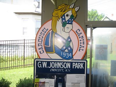 Dave Smith and Family Visit Carousel Tour 2
This carousel in G. W. Johnson Park, Endicott.  Donated in 1934 by the Johnson Family to the Community.
