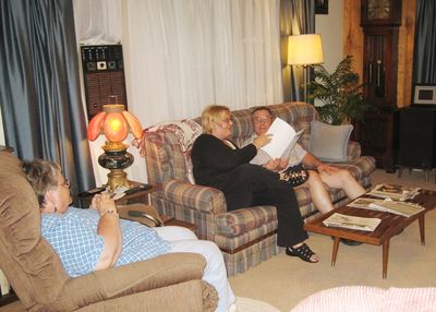 Dave Smith and Family Visit Singing at Home
More harmonizing.  Evelyn, Sheri, and Dave
