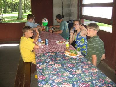 Reunion 2010
Foreground: Joe Hughes; Laurel Higham; and Riley Hughes;
Background: Mary and Mark Glazer
