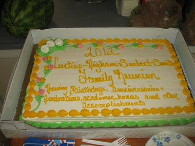 Reunion 2012
2012 Cake of Celebration and Commemoration
