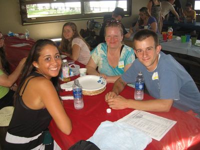 Reunion 2013 VBSP
From the right: Andrew Awad; mom, Dr. Jane Higham; Andrew's friend, Dom.  
Background Katie Higham Phoenix 

