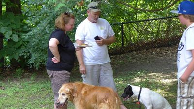 Reunion 2014 Green Lakes S.P.
Jane higham; Dan Fitzgerald; Justin Entwistle; Rusty and Baxter
