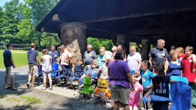 2015 Family Reunion, July 11, 2015
Setting up for group photo
