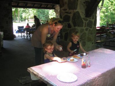 2015 Family Reunion, July 11, 2015
L to R: Bella Tousant; Mom, Becca Smith Tousant; Blake Tousant
