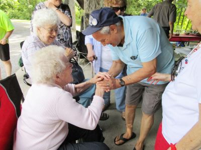 2016 Family Reunion July 9, 2016
ClW: Mary Lou Costello Maynard, celebrating 90th; Jane Curtiss Watkin, celebrating 93rd; Tony Deanda, celebrating 80th 
