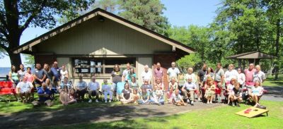 2022 Family Reunion July 9, 2022 VBSP
2022 Family Group Photo, seated by family groups
Left to Right: Jim Higham family, in back Peg Bills Higham ; Lauren Vito Higham and Dan Higham family;
Sue Higham Foley family; Ted Foley (in front); Andy Foley; Emily Rhone (guest); Arik Foley; Penny Zacharias (guest); 
Joe Higham family: Laurel Higham (in front); 
Mary Higham Glazer family; Audriann Glazer (in front); 
Jack and Jan Higham; 
Luisa Deanda Lukaszewski family; (in front) Mary; Monica; Clare; (in back) Johnathan; Joseph; and Rita Lukaszewski; Mary Smith Taglieri family; in back Richard Taglieri; 
Miriam Smith Parmelee family; (in front), Florie Parmelee holding Asher Wendell; Jim Parmelee; David Wendell;
Rebecca Smith Tousant family; in front Bella and Blake Tousant; 
Ed Rood and Lynette Wolcott Rood; 
Jane Higham family holding Nadia Awad; Andrew Awad family; Aley Awad holding Elizabeth Jane Awad; Vince Palleschi (guest); 
Joan Higham Entwistle family, Cole Entwistle (in front); Justin Entwistle; Skye Casiano (guest); Jim Entwistle; 
Ann Higham Hughes family; Ben Hughes
Also attending and not pictured:  Katie Higham Phoenix family;  Adam Phoenix, James Phoenix and Jonathan Phoenix;  David Higham; Katie Pittenger (guest); Kay Bills Weiss (guest); Jim and Donna Leto (guests)  
