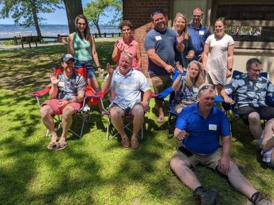 2022 Family Reunion July 9, 2022 VBSP
Seated by Family Group Heads:
Dan Higham and Lauren Vito Higham
Jim Higham and Margaret Bills Higham
Sue Higham Foley (seated); Ted Foley (sitting on ground); Andy Foley; Emily Rhone, guest; Arik Foley; Penny Zacharias, guest
(Joe Higham, see other picture)
