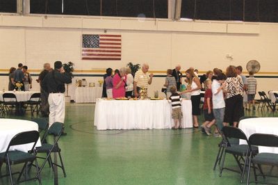 Sunday Party at OLS School
Food.  Appetizer Line
