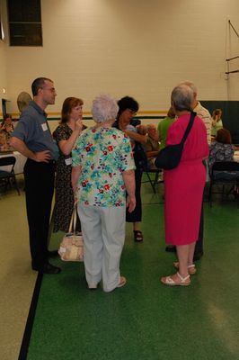 Sunday Party at OLS School
Guests: Clockwise from front. (Back to camera) Eileen Mack Fanning; Mark Glazer; Mary Higham Glazer; Pat Fanning Livingston, holding Eli Glazer; Art Glazer; Jill Glazer
