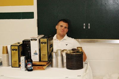 Sunday Party at OLS School
Food Prep: Andy Foley at the Beverage Table
