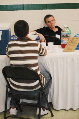 Sunday Party at OLS School
Food. Beverages: Where are the customers? (back to Camera) Nick and Jake Higham.
