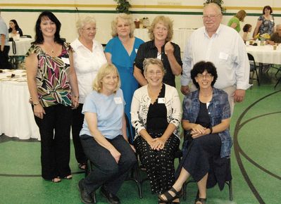 Sunday Party at OLS School
Guests: Cousins. Seated: Denise Paukett Signor; Cathy Mack Wilson; Pat Fanning Livingston; Standing Pam Fanning Chappell; Barbara Mack Perkins; Debbie Fanning Carlone; Cindy Fanning Knowlton; Dan Mack
