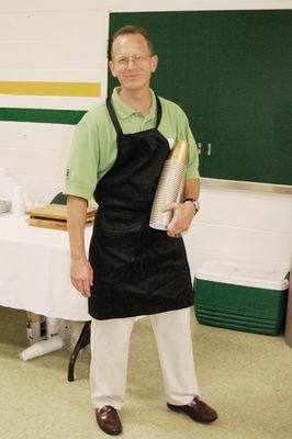 Sunday Party at OLS School
Food prep:  Ben Hughes helps out.
