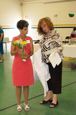 Sunday Party at OLS School
Guests: Peg Higham and Jane Higham consult on details
