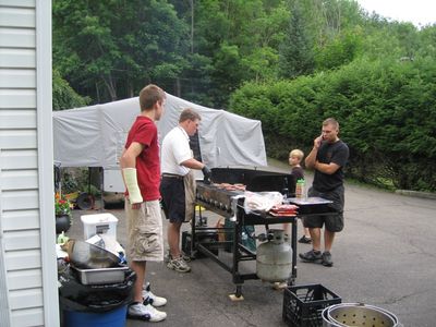 Friday/Saturday Breakfast and Picnic
Cooking: Cookery underway.
