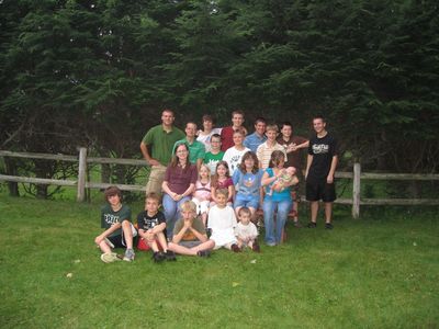 Friday/Saturday Breakfast and Picnic
Grandchildren: Front, L to R: Timothy Awad; Tyler Entwistle; Justin Entwistle; Samuel Hughes; Cole Entwistle;
Seated: Rachel, Madison, Julia, Laurel, and Katie Higham (holding Eli Glazer);
Standing, front row: David and Thomas Higham; Joe and Riley HUghes;
Standing rear: Andrew Foley; Andrew Awad; Arik Foley; Dan, Nicholas, and Jacob Higham
