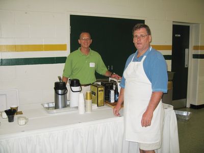 Sunday Party at OLS School
Food Prep: Kitchen Crew Extraordinaire! Ben Hughes and Ted Foley
