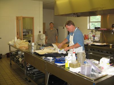 Sunday Party at OLS School
Food Prep: Kithchen crew, Ted Foley assisted by Tim Sansone
