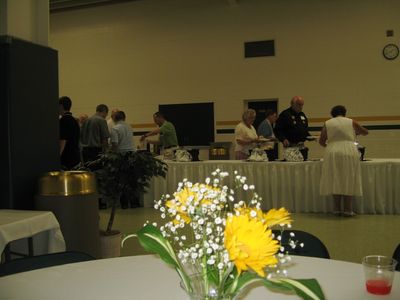 Sunday Party at OLS School
Food: Centerpiece of Flowers
