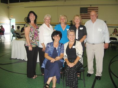 Sunday Party at OLS School
Guests: Cousins: (Seated) Pat Fanning Livingston; Cathy Mack Wilson;
Standing: Pam Fanning Chappell; Barbara Mack Perkins; Debbie Fanning Carlone; Cindy Fanning Knowlton; Dan Mack
