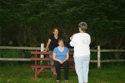 Friday/Saturday Breakfast and Picnic
Picnic: Cathy Mack Wilson takes pix of Ann Higham Hughes and Sue Higham Foley
