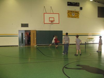 Sunday Party at OLS School
Food Clean Up:  After the party some B-Ball.
