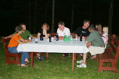 Friday/Saturday Breakfast and Picnic
Picnic: L to r: Peg Bills Higham; Andy Foley; Jane Higham; Ted Foley; Jim Higham; Julia and Madison Higham; Ben Hughes (back to camera)
