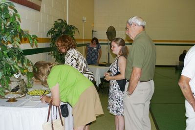 Sunday Party at OLS School
Guests: Nancy Stanley Howey; Jane Higham; Katie Higham; and Fred Howey sign in
