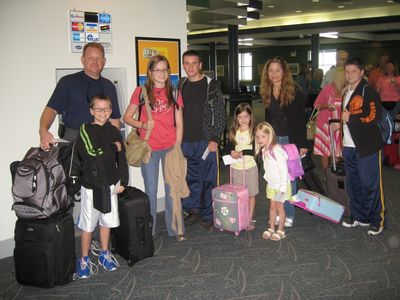 Thursday Trip Home
All lined up ready to board for Florida. 
John; Thomas; Rachel; Jacob Julia; Madison; Cathy; and Nick Higham
