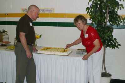 Sunday Party at OLS School
Cake Cutting 1:  Jack and Jan
