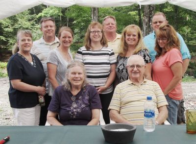 60th Anniversary Party Jack & Jan August 10, 2019
The Higham Family from 489 Echo
Seated: Mom Jan Mack Higham; Dad Jack Higham
Standing: Sue Higham Foley; Joe Higham; Ann Higham Hughes; Mary Higham Glazer; Jim Higham; Jane Higham; John Higham; Joan Higham Entwistle
